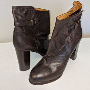 Alberto Fermani Leather Ankle Boots Size 40/US 10